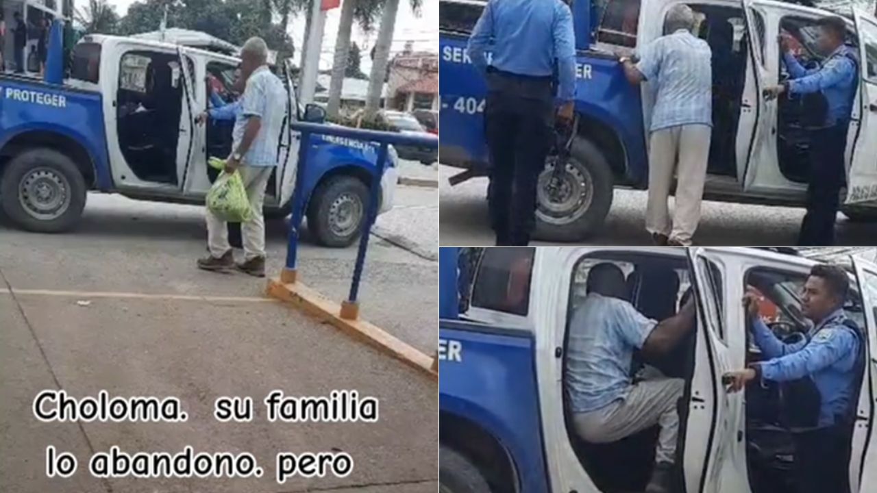 'Servir y proteger': Policías ayudan a abuelito que habría sido abandonado por su familia