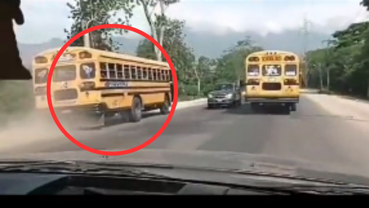 VÍDEO: Captan a conductor de bus manejando en contravía en SPS