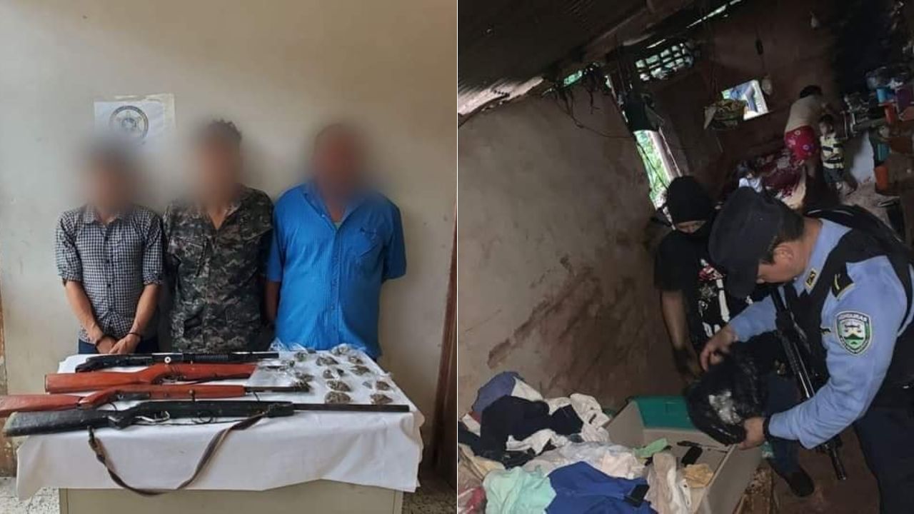 Capturan a tres supuestos miembros de una banda delictiva en Quimistán, Santa Bárbara