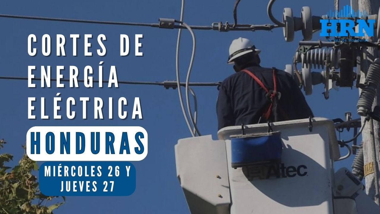 Cortes de energía programados para este miércoles 26 y jueves 27 de julio