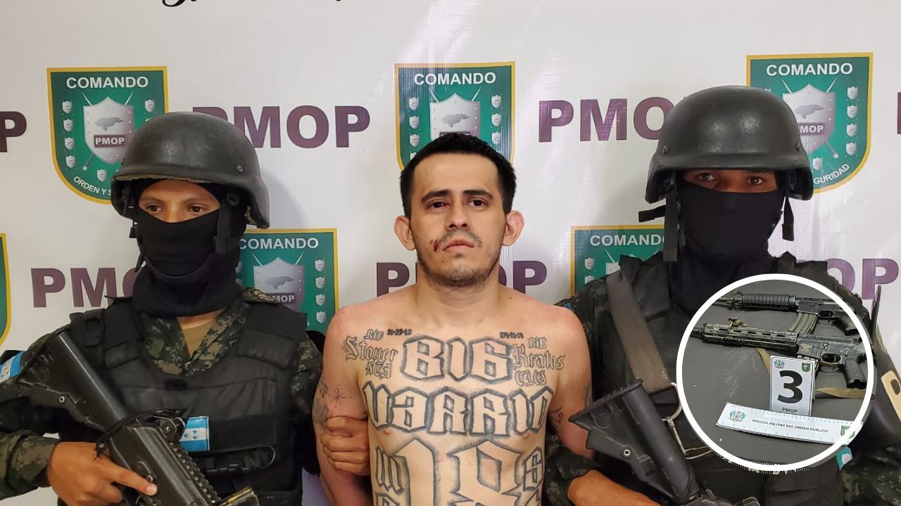 Imagen de Cae alias 'Wayri', uno de los principales cabecillas de la pandilla 18 en Chamelecón