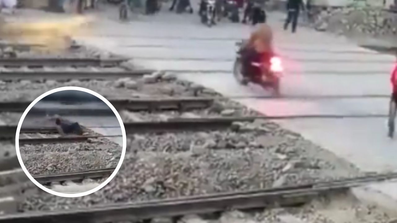 Impactante vídeo: hombre se burla de la muerte al evitar que un tren lo aplastara