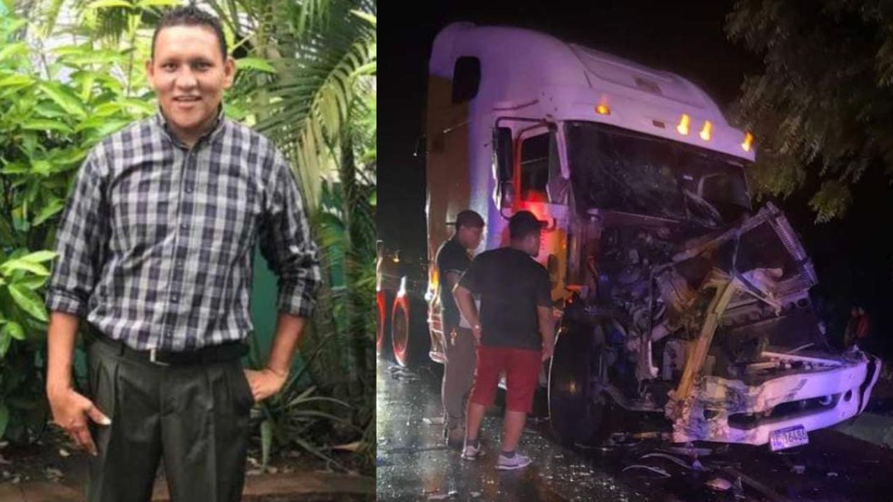 Conductor de rastra embiste a un hombre y luego se accidenta en Nacaome, Valle