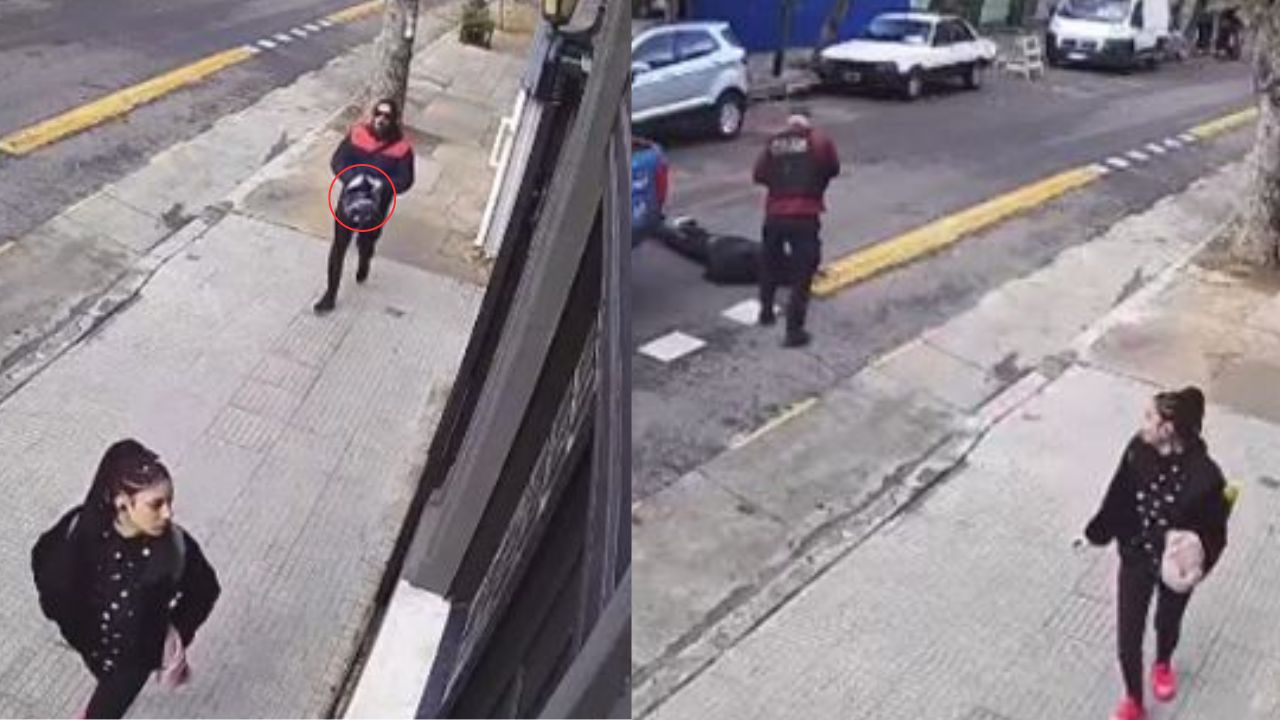 Vídeo: policía baleó a un hombre que iba persiguiendo a su expareja con una pistola
