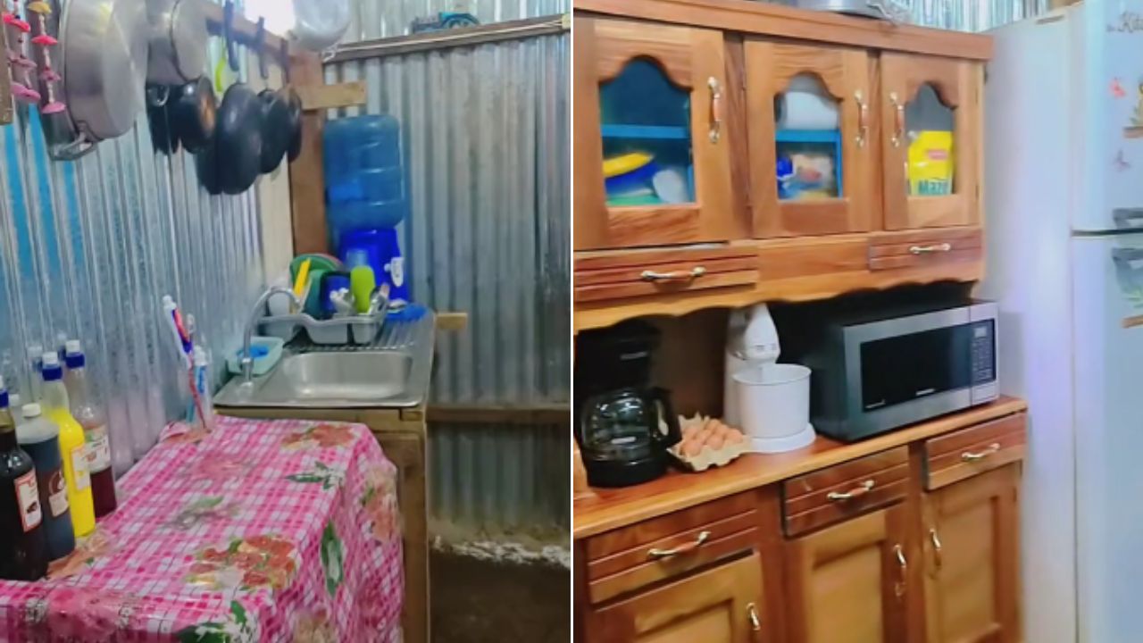 'Amo mi casita humilde': Mujer construye su hogar y lo presume en redes sociales