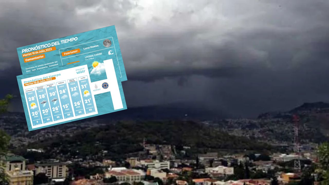Intensas lluvias pronostican para este martes en Honduras