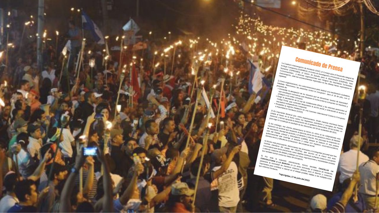 Sociedad civil suspende 'marcha de las antorchas' prevista para el martes