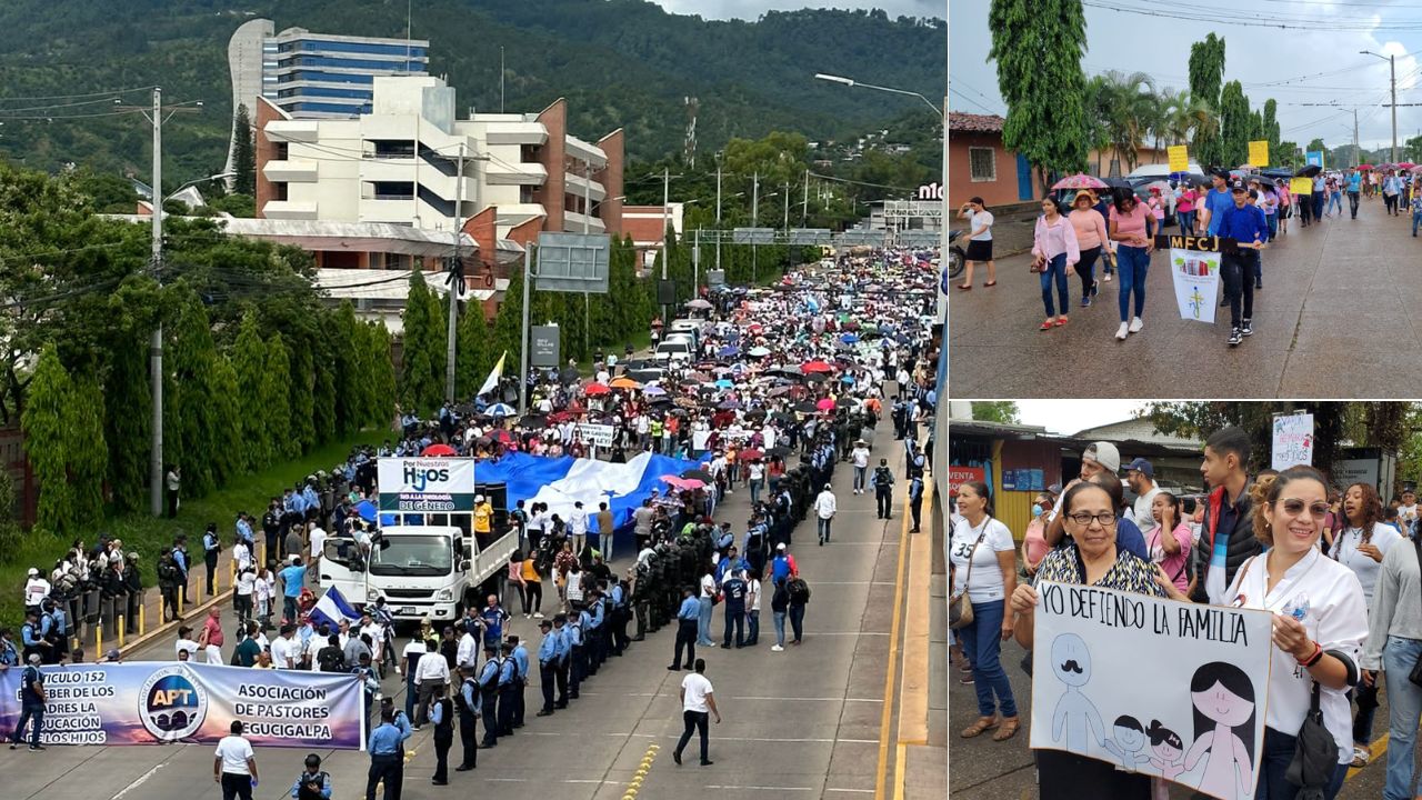 Múltiples marchas contra la Ley de Educación Integral se reportan en distintas zonas de Honduras