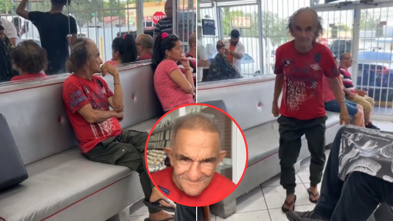 VIDEO: Nadie quiso cortarle el pelo a abuelito por 'oler mal', pero un barbero lo ayudó