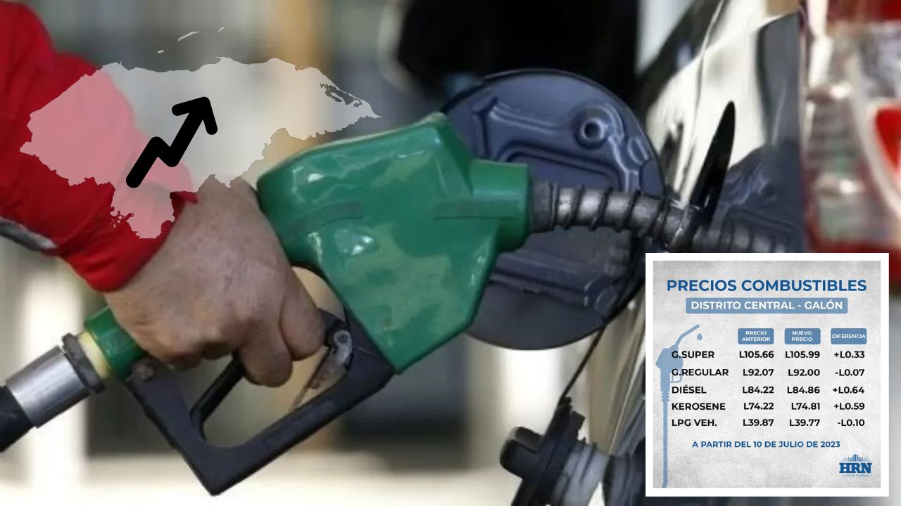 Precios de los combustibles presentan aumento de más de L1 a partir del lunes 10 de julio