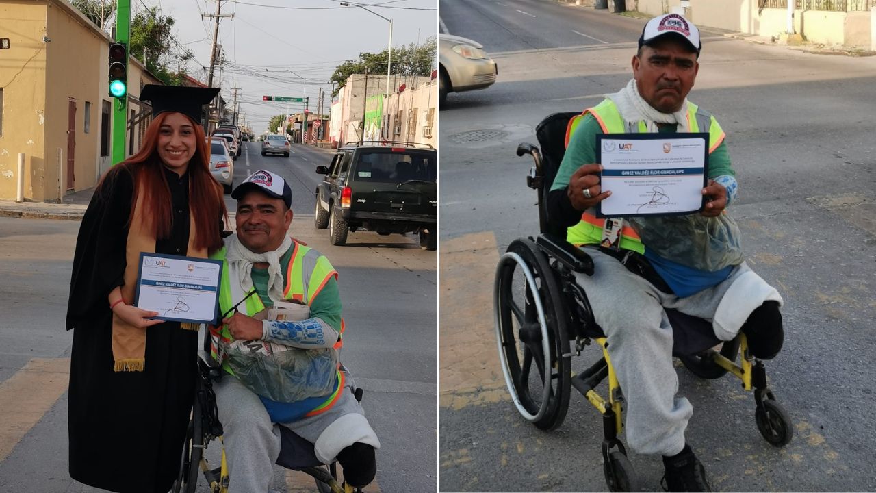 'Este logro también es tuyo': Joven entrega título universitario a su padre, un vendedor de periódicos