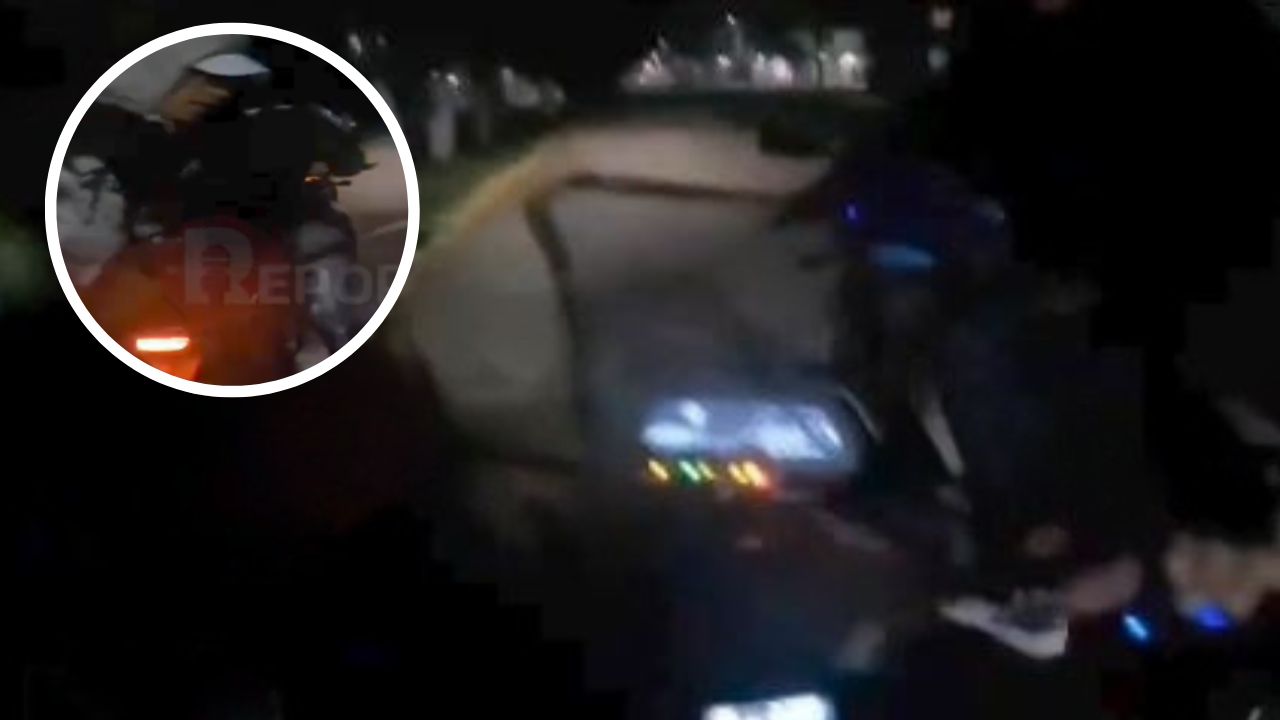 'Métele un balazo': Graban asalto a un motociclista mientras iba conduciendo