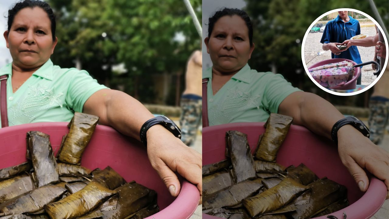 Hondureña quedó viuda y decidió emprender vendiendo nacatamales en Yoro