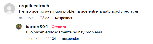 Muchos hondureños estuvieron de acuerdo con los agentes, aunque algunos indicaron que debían hacer los registros con más educación. Foto: Redes sociales