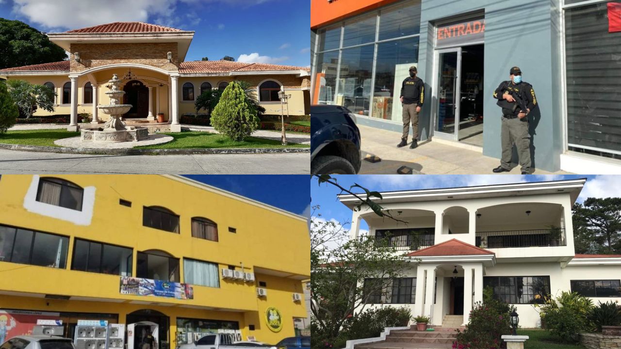 Los bienes incautados procederían del tráfico de drogas, según la fiscalía. Foto: Diseño HRN