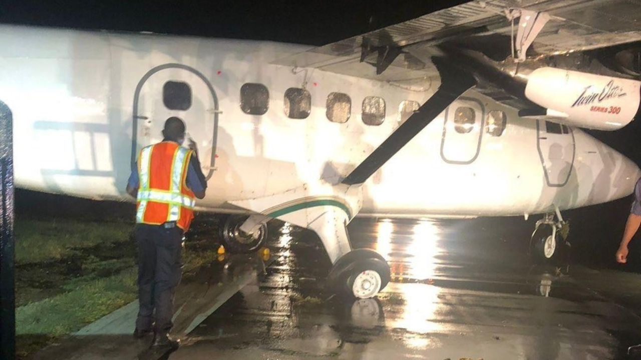 Avión sufrió una explosión de una llanta cuando aterrizaba  el en aeropuerto Ramón Villeda Morales