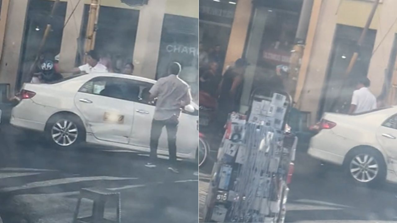 VIDEO: Dos hombres se pelean en medio de una calle en el centro de Tegucigalpa