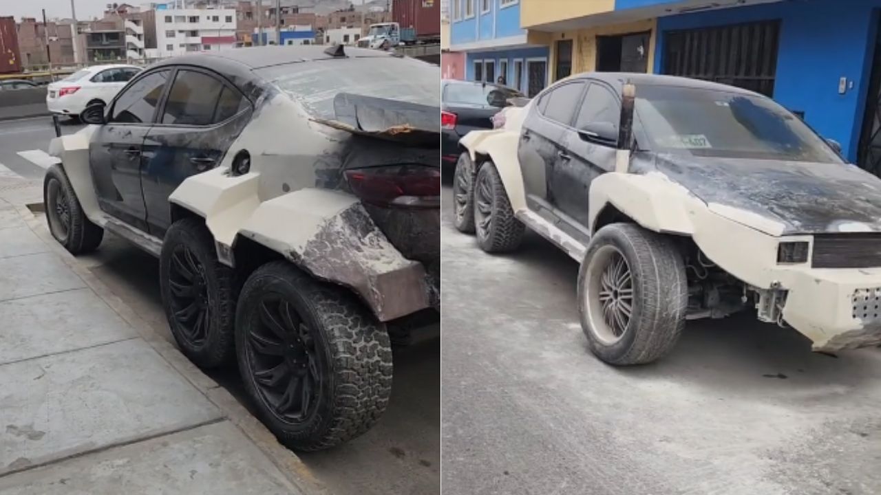 ¿El coche de Batman? Captan inusual vehículo modificado