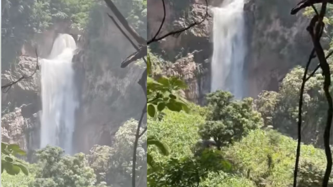 Capturan en video la impresionante belleza de la cascada 'Chorrera' en Santa Bárbara