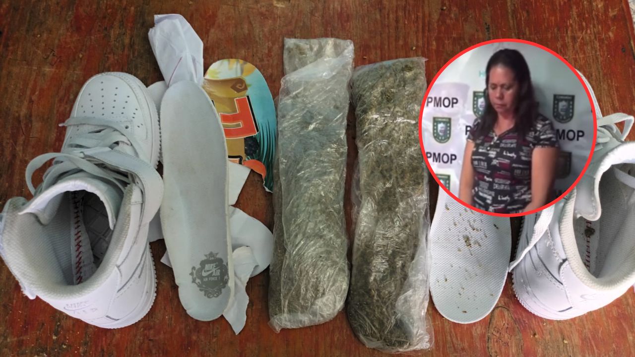 Cae mujer que intentó meter droga oculta en unos tenis a centro penal de Támara