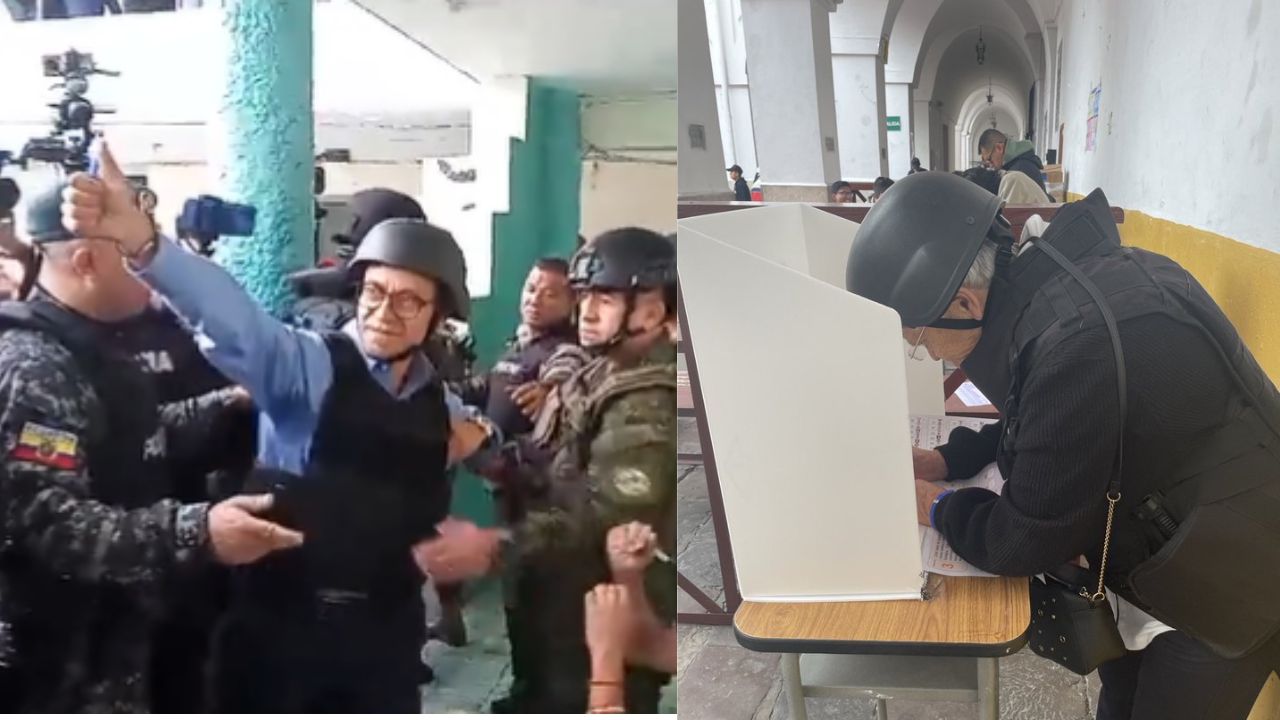 Con altas medidas de seguridad acudieron a las urnas el sucesor de Villavicencio, Christian Zurita y la madre del candidato asesinado