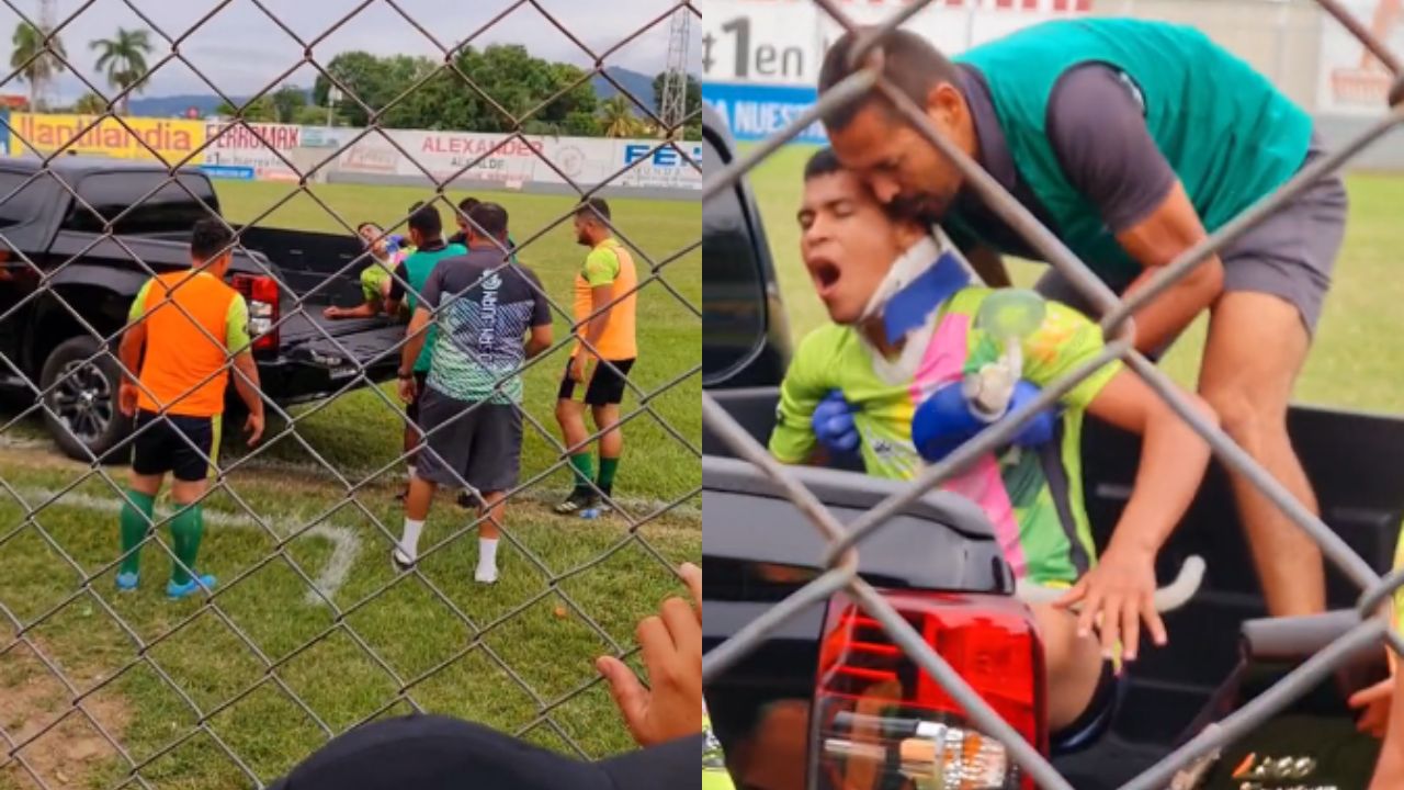 Jugador hondureño termina hospitalizado tras recibir aterrador codazo en la garganta