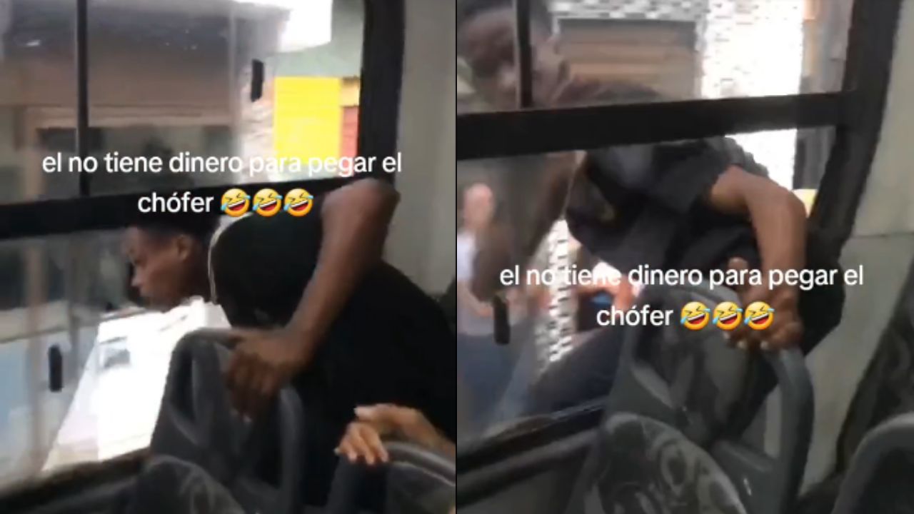 ¡Logró irse! Hombre se escapa por la ventana de un autobús para no pagar pasaje