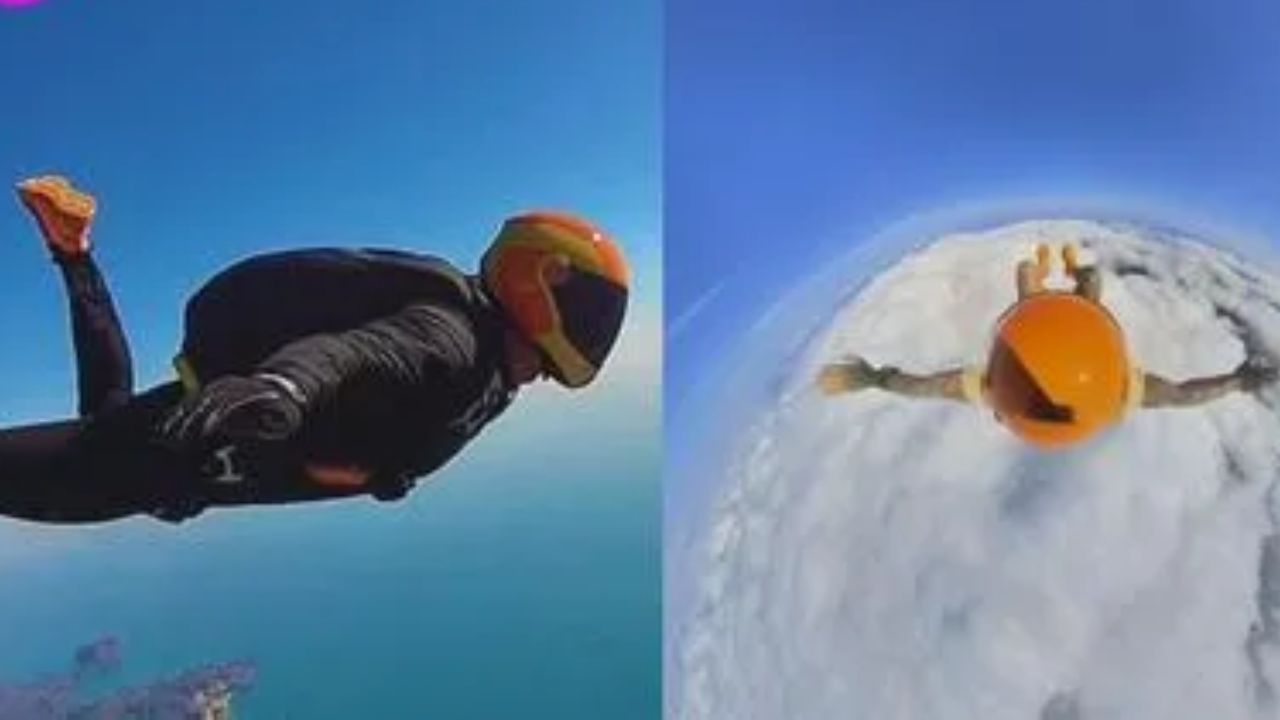 VIDEO: Paracaidista mostró cómo se ve pasar en medio de una nube y causó sorpresa