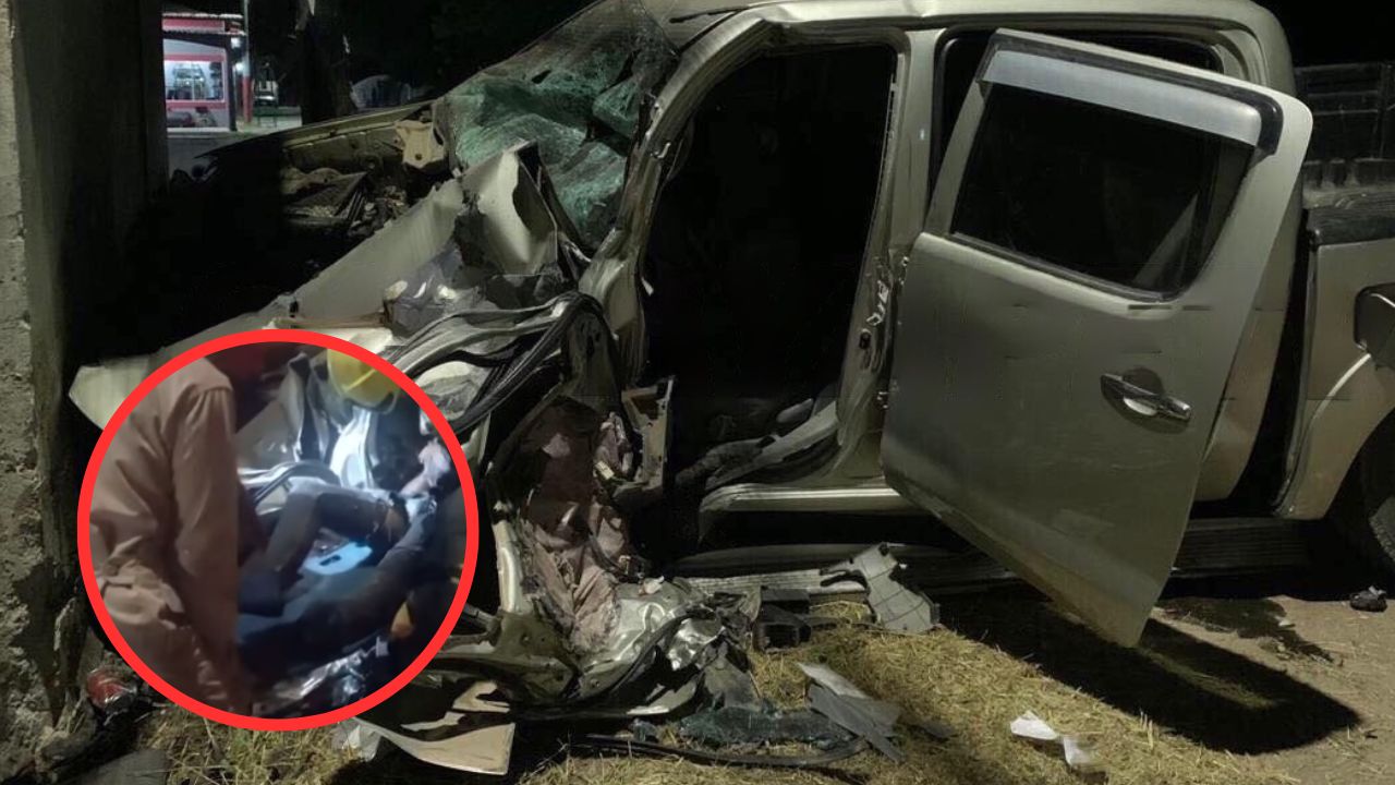 VÍDEO: Impactante rescate de joven, atrapado entre amasijos de hierro de su carro, tras impactar en muro