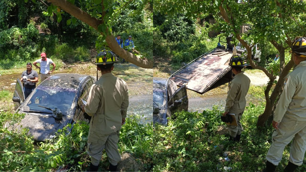 Hondureño intentó escapar de la Policía y cayó con su carro en una quebrada en Comayagua