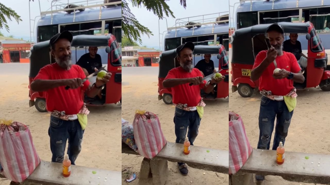 Vídeo: Hondureño sorprendre con su peculiar forma de pelar naranjas
