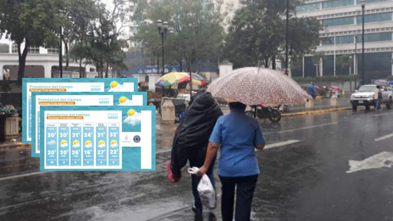 Lluvias y chubascos anuncia Copeco para este domingo en varios sectores de Honduras