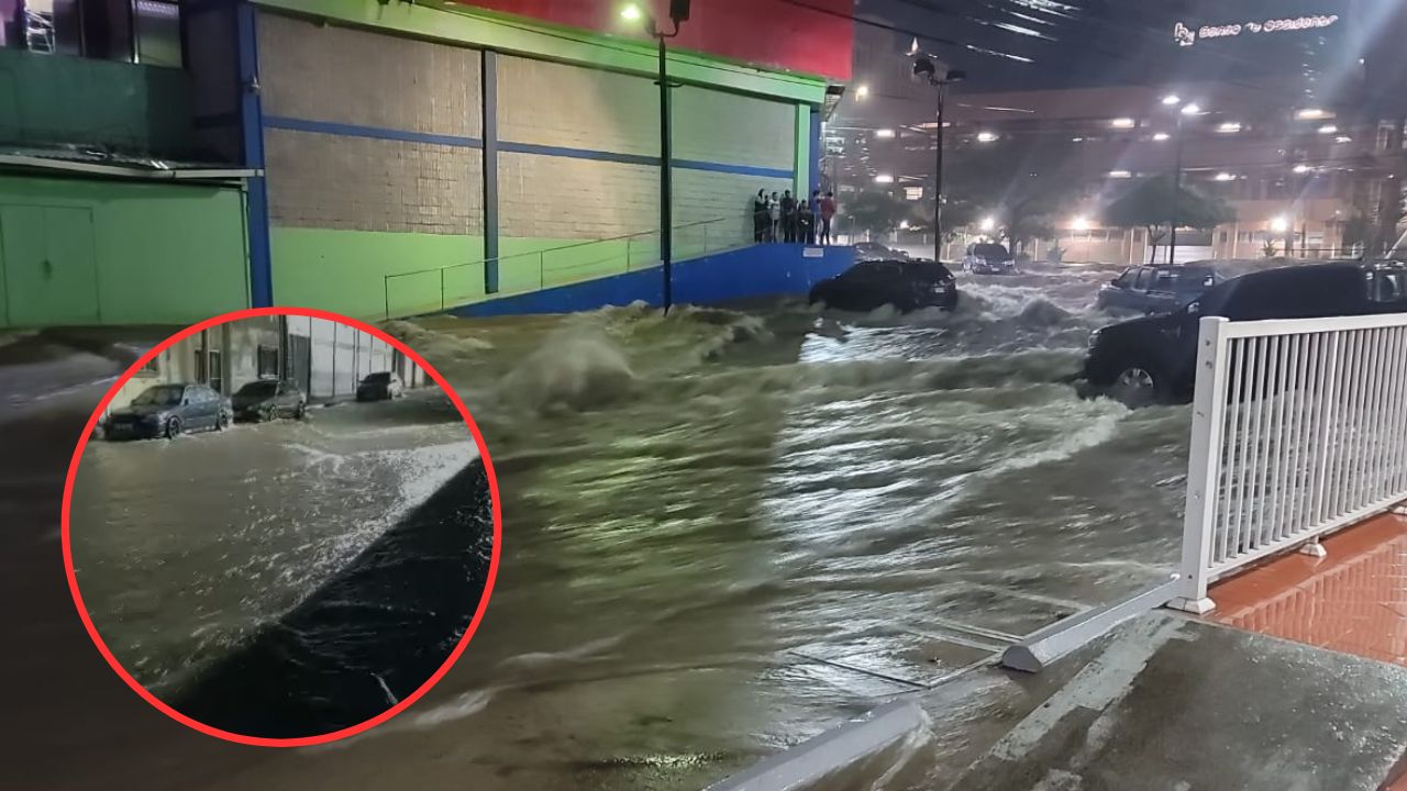 VÍDEOS: Fuerte tormenta colapsó las calles de San Pedro Sula, Cortés