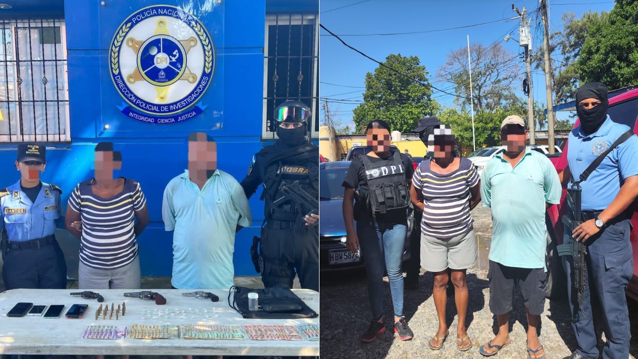 Cae pareja que atemorizaba a los habitantes de una comunidad de Jutiapa, Atlántida