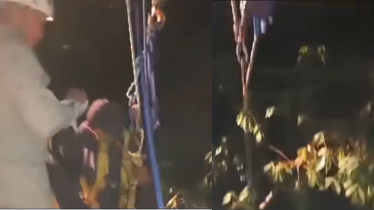 VÍDEO: Así fue el rescate de hondureño que se cayó de un puente a un río