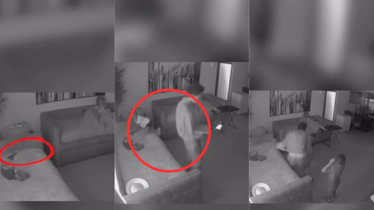 Imagen de Impactante video: niña se dispara con pistola dejada en   mueble de su casa