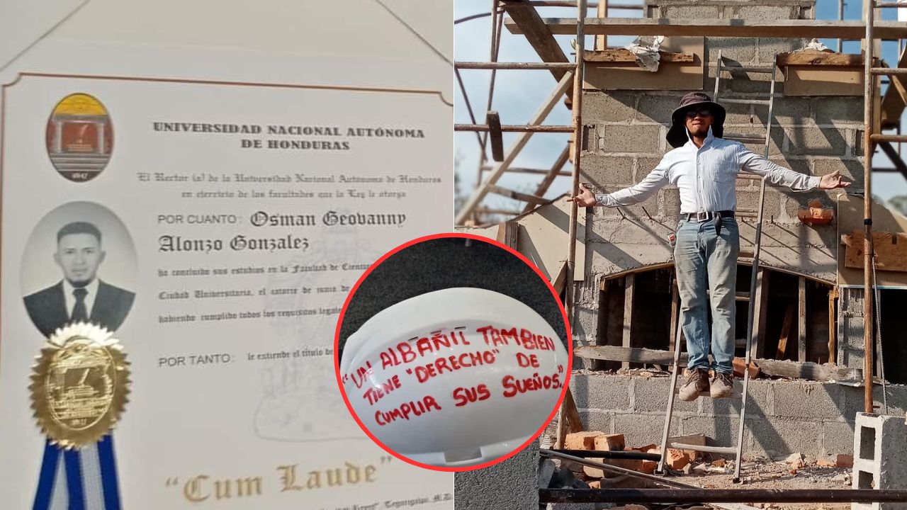 De albañil a abogado: hondureño se gradúa con honores de la UNAH