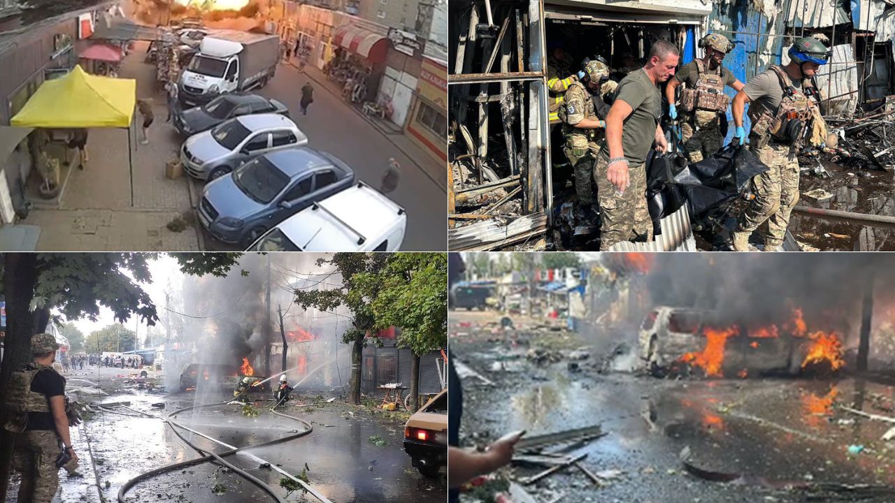 VIDEO: Al menos 17 muertos y 30 heridos deja ataque ruso en un mercado en Ucrania