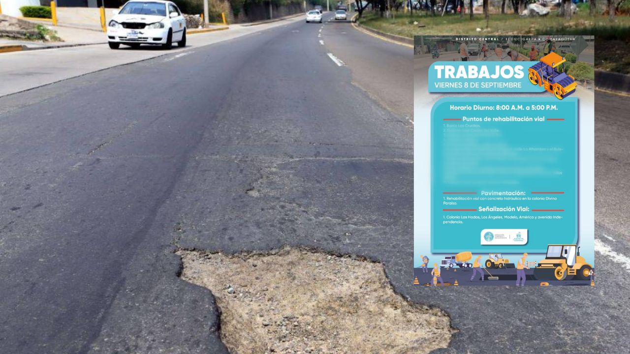 AMDC anuncia cierre tramos de calles por reparaciones para este viernes
