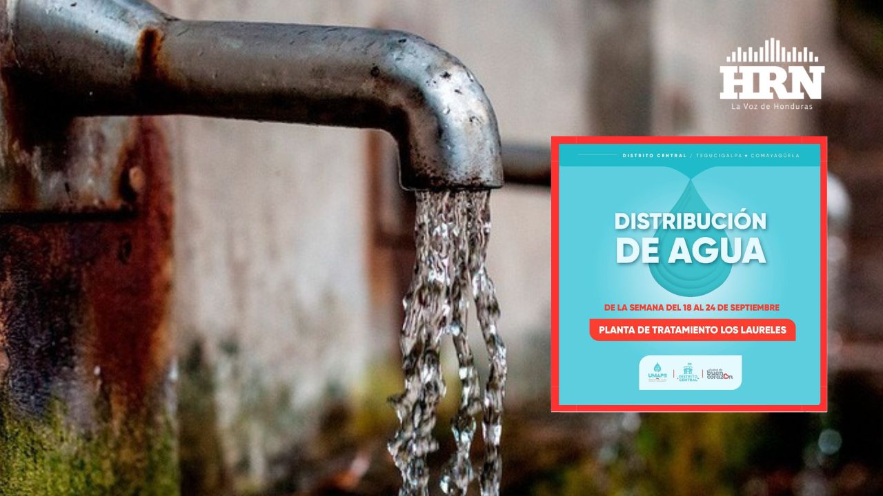 Horario de distribución de agua potable desde el 18 hasta el 24 de septiembre en la capital