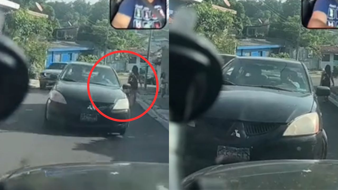 Por ir viendo a una mujer, hombre casi provoca un accidente de tránsito