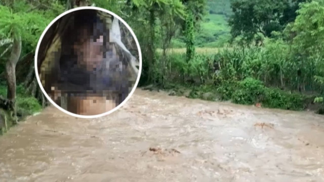 Captan el momento en que madre y sus hijos mueren ahogados en río de Olancho