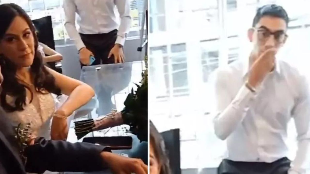 Imagen de Vídeo capta cuando mujer se arrepiente de casarse durante ceremonia civil