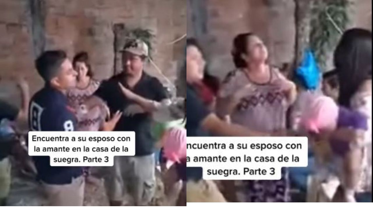 VÍDEO: Así descubrió joven infidelidad de su pareja en casa de su suegra