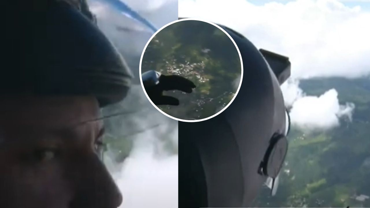 Impresionante vídeo: así se preparan paracaidistas para el 15 de septiembre