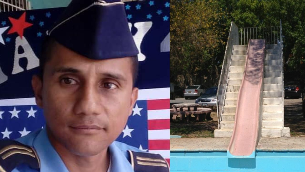 'Se lleva mi corazón': policía pierde la vida tras golpear su cabeza en el tobogán de una piscina