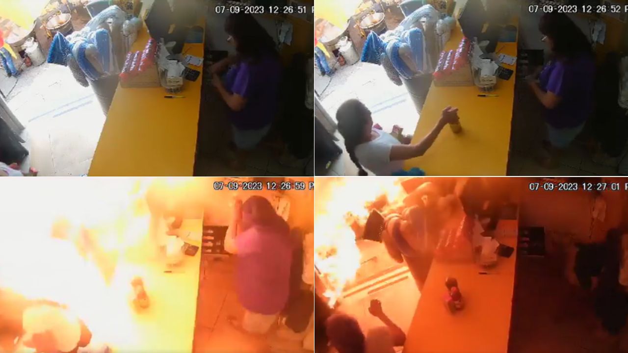 VIDEO: Tanque de gas explota y deja más de diez heridos en un mercado