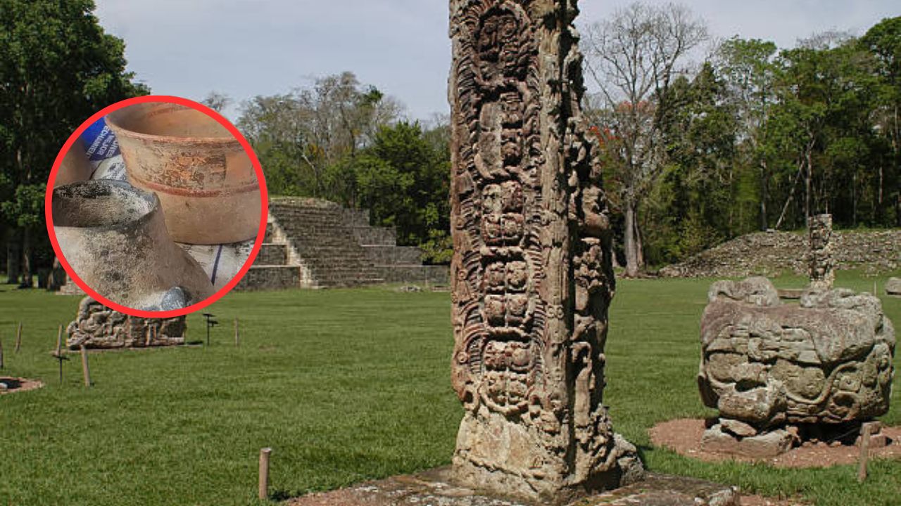 Así son las supuestas vasijas mayas halladas enterradas en patio de una casa en Yoro