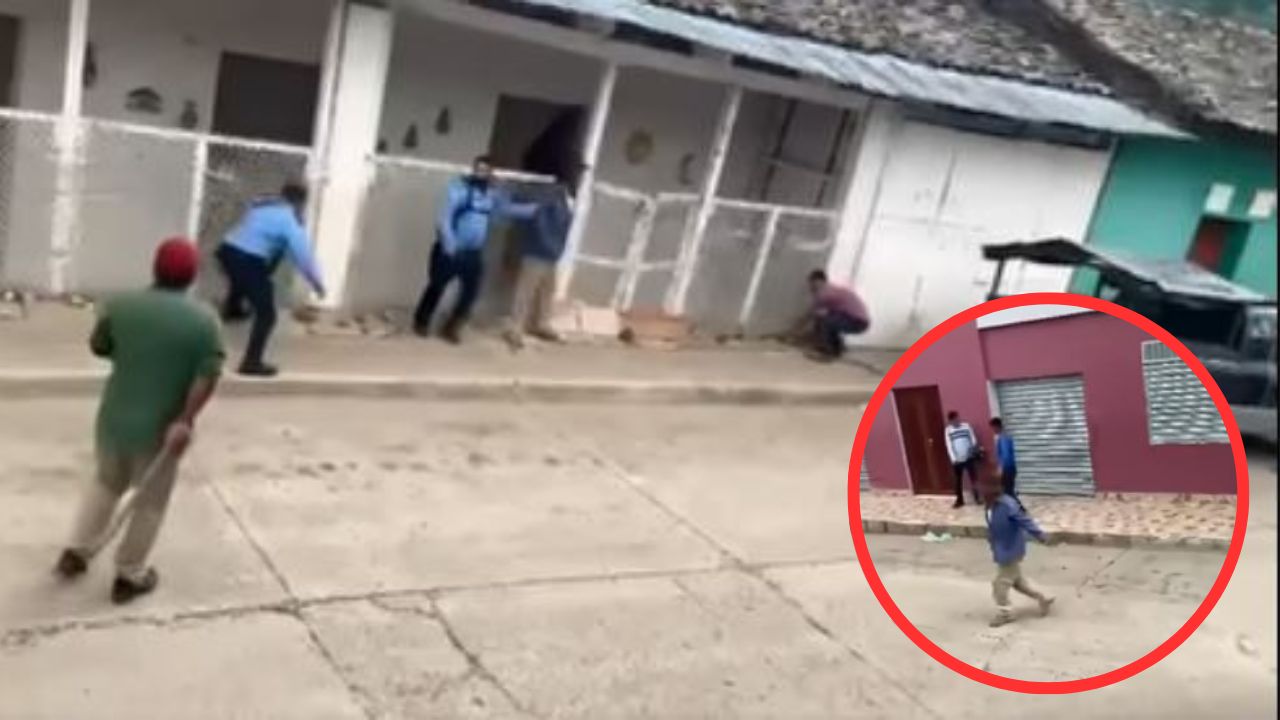 Vídeo capta a hombres ‘bolos’  emboscar y agredir a policías en plena calle en La Paz