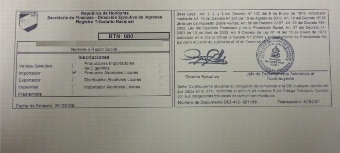 El RTN es un documento importante para los comerciantes, empleados o emprendedores. Foto: Trámites HN